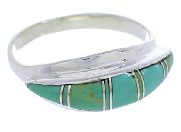 Turquoise Sterling Silver Jewelry Southwest Ring Size 7-1/4 MX22414